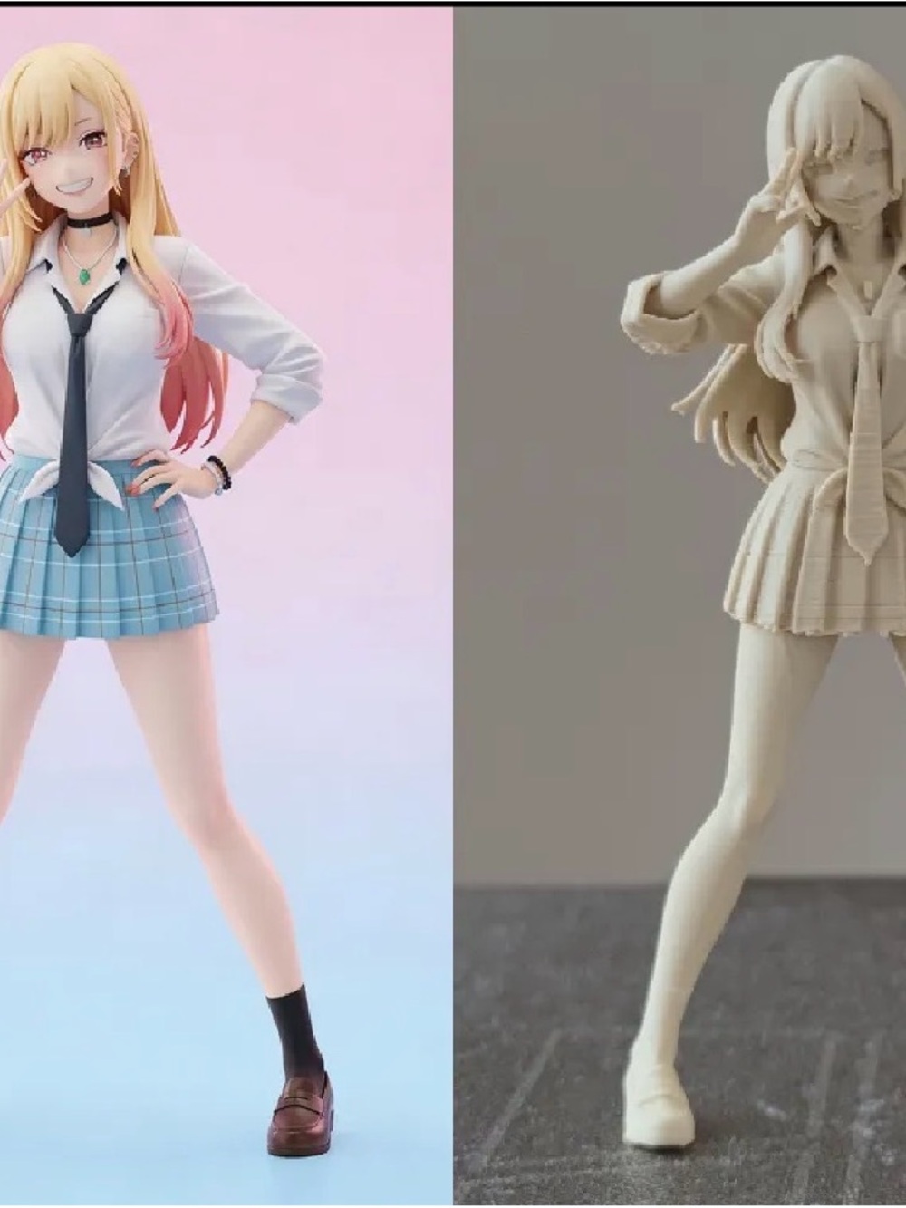 Anime Character Schoolgirl - white